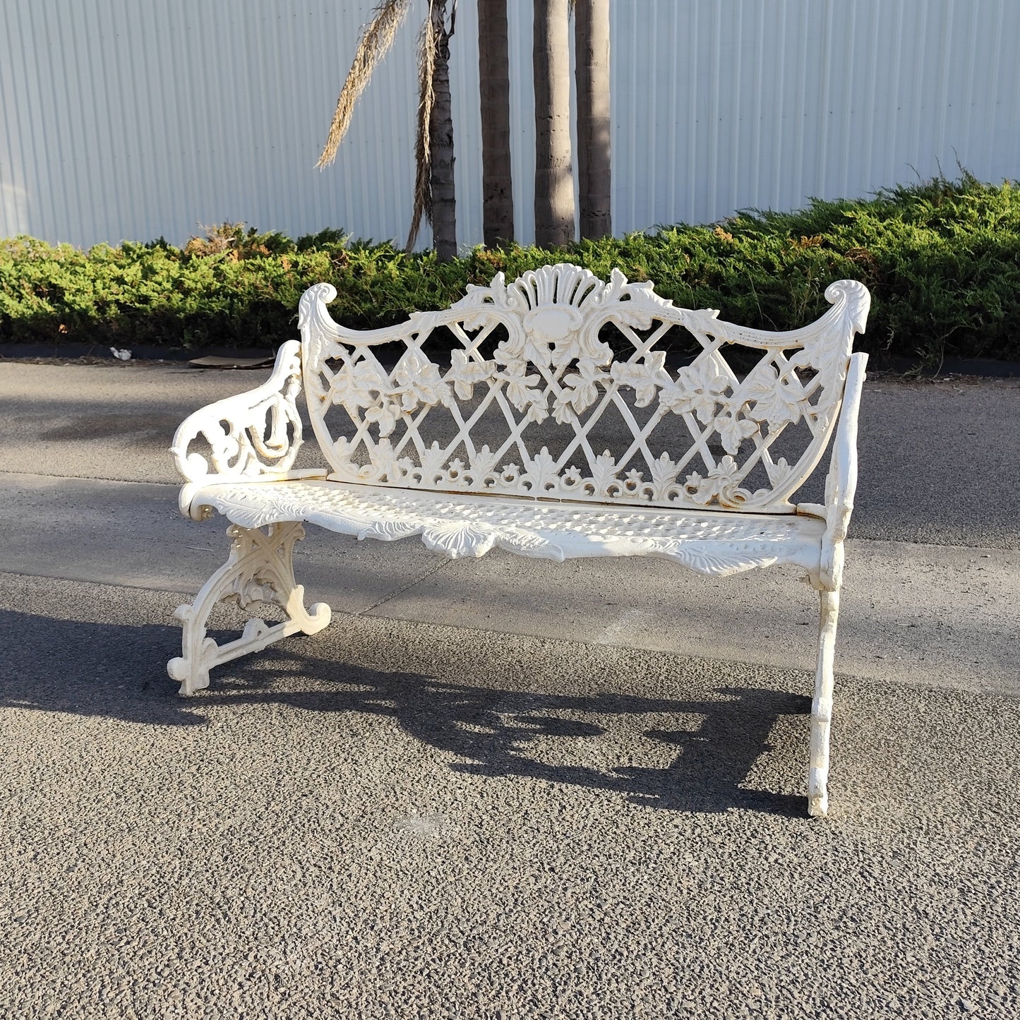 Cast Iron Crown Bench