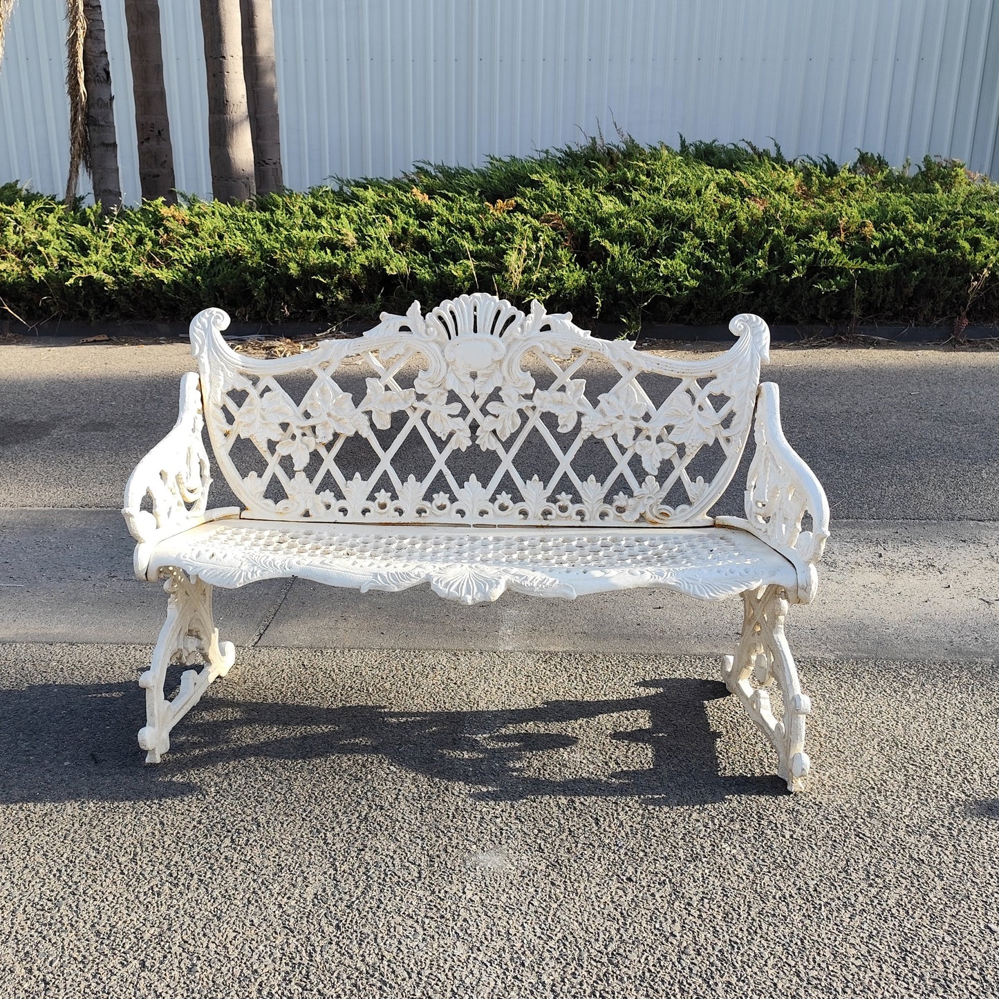 Cast Iron Crown Bench