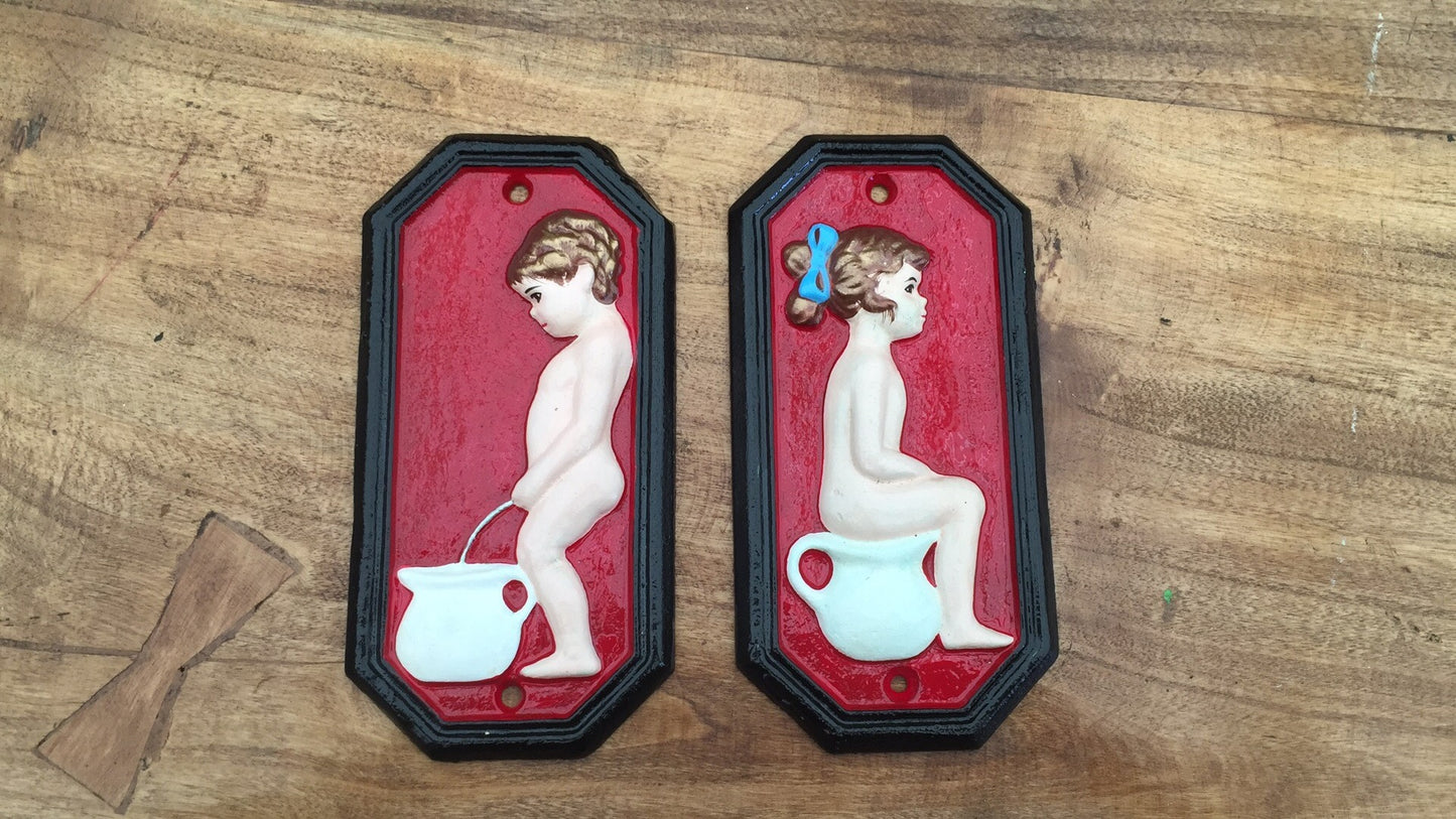 Boy & Girl Toilet Signs