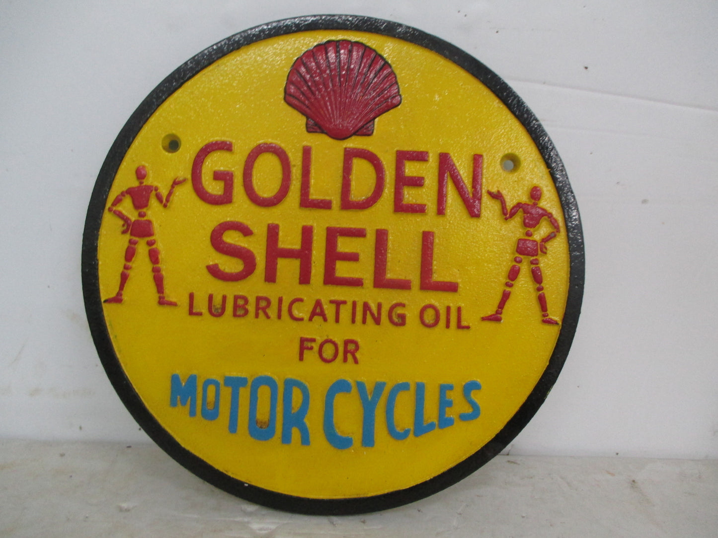 Clam Stickman Round Sign