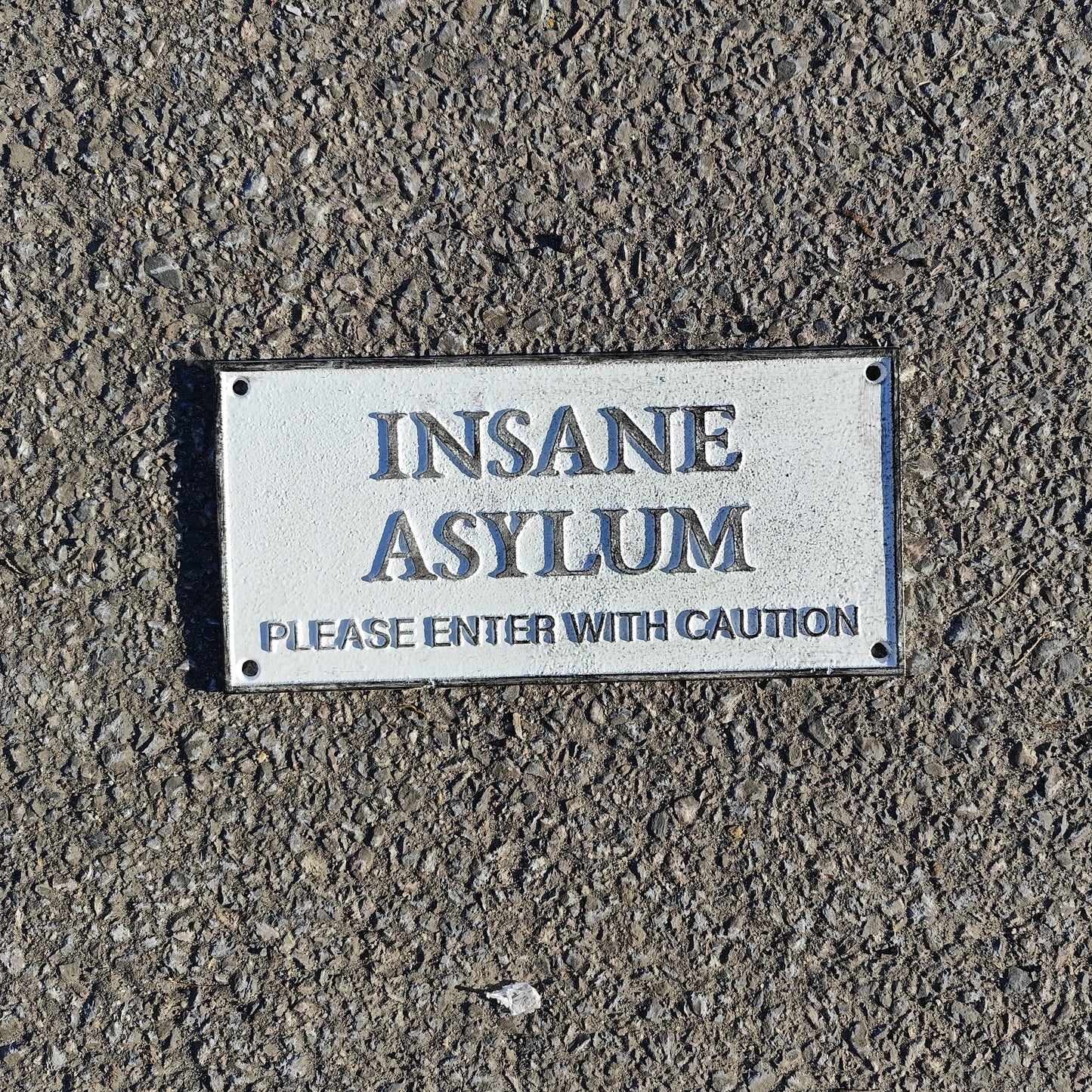 Insane Asylum Sign