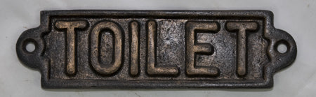 Toilet Sign (White Background with Black Letters)