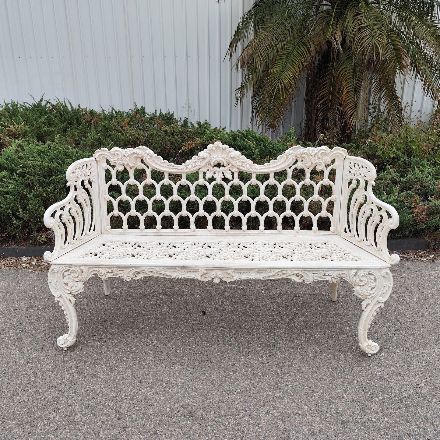 Cast Iron Victorian Style Horseshoe Bench