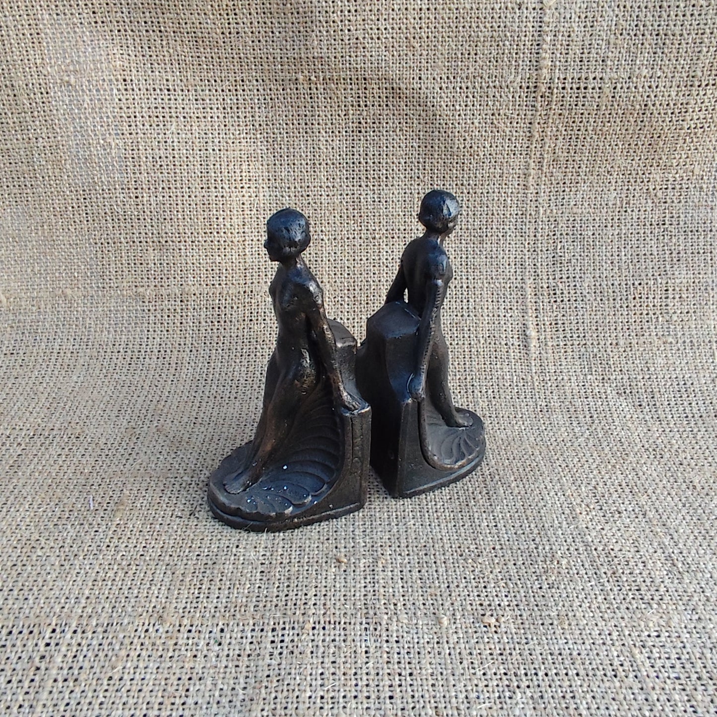 Art Deco Lady Nude Bookends