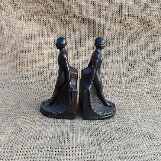 Art Deco Lady Nude Bookends
