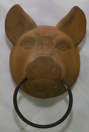 Pig Head  W/Metal Ring