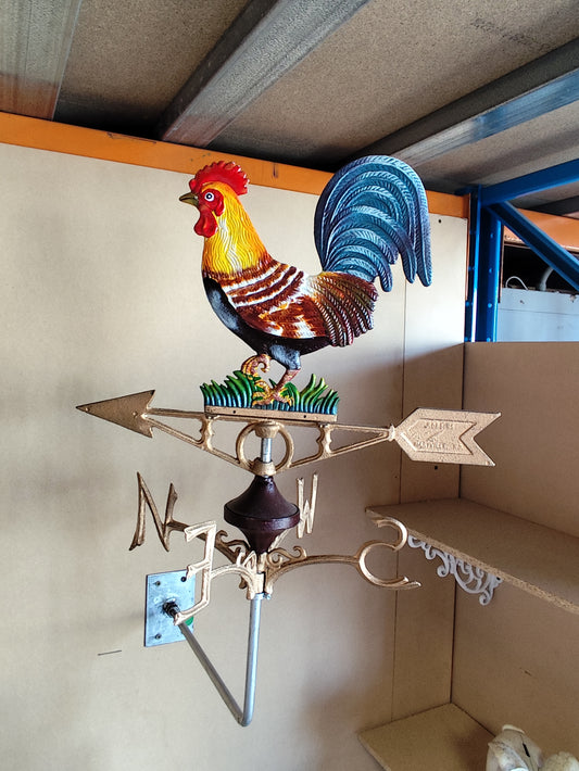 Rooster Weather Vane With L Wall Mount / Ridge Mount