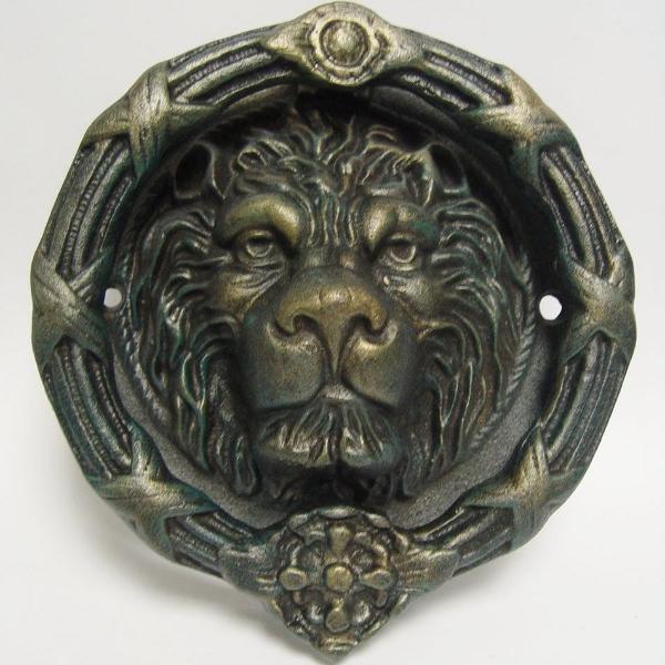 Round Lion Head Door Knocker