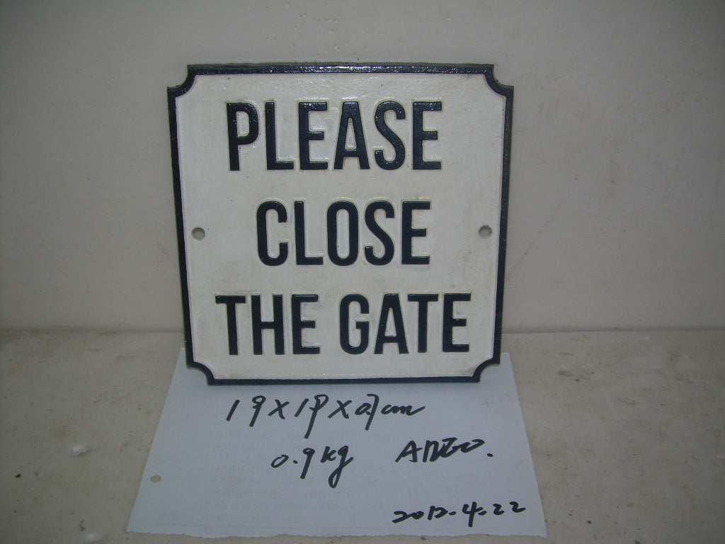 Sign - please close the gate