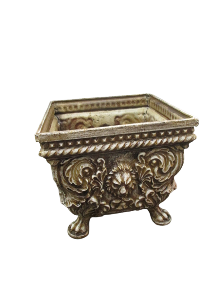 Lion Face Square Urn