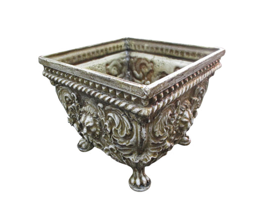 Lion Face Square Urn