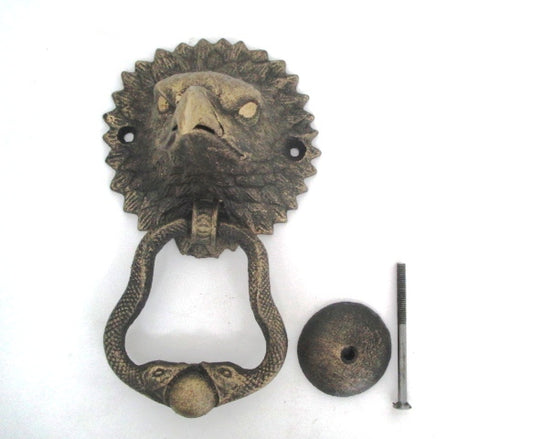 Eagle Door Knocker With Snake, Strik Plate & Screw