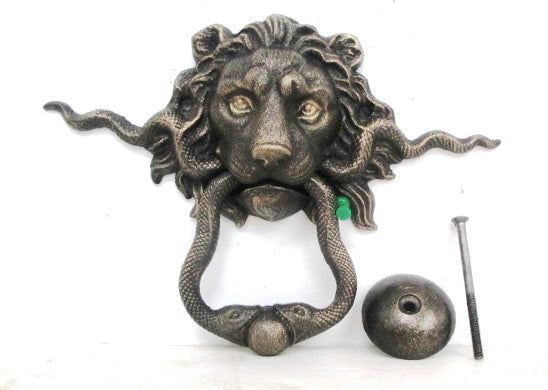 Lion Face and Snake Door Knocker