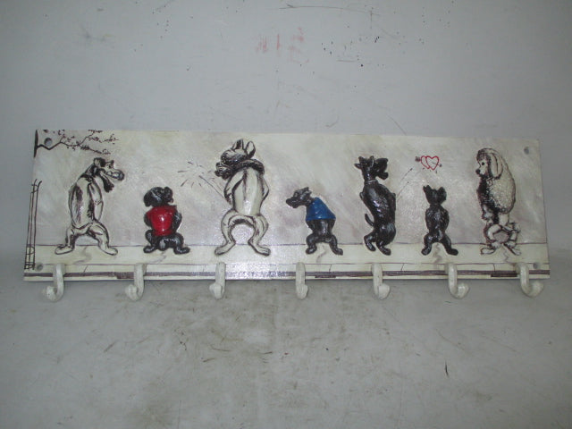 Dogs Peeing with 7 Hooks