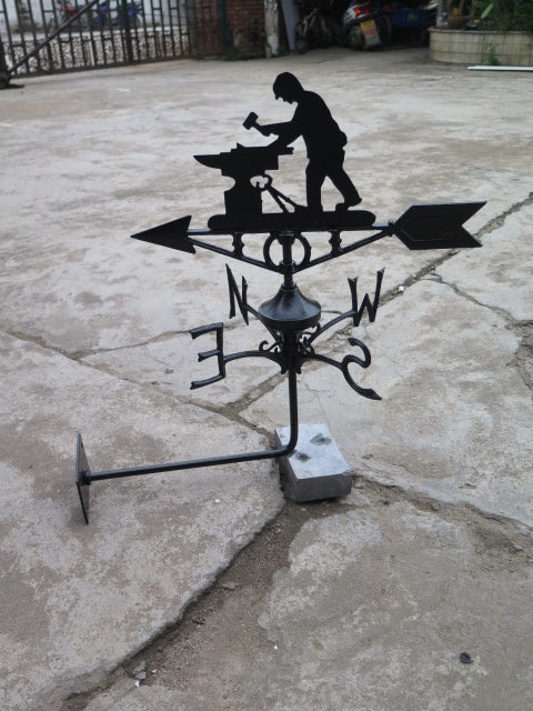 Blacksmith Weather Vane W/ L Wall Mount