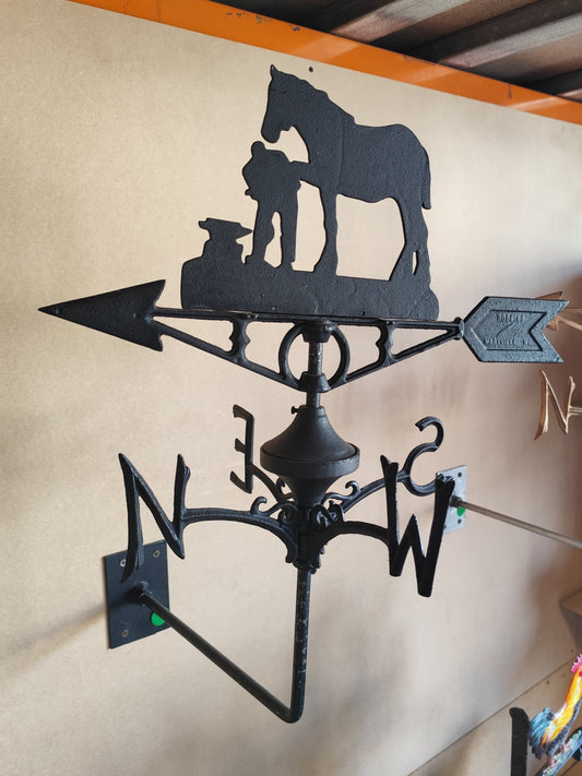 Horseshoe Weather Vane W/ Wall Mount
