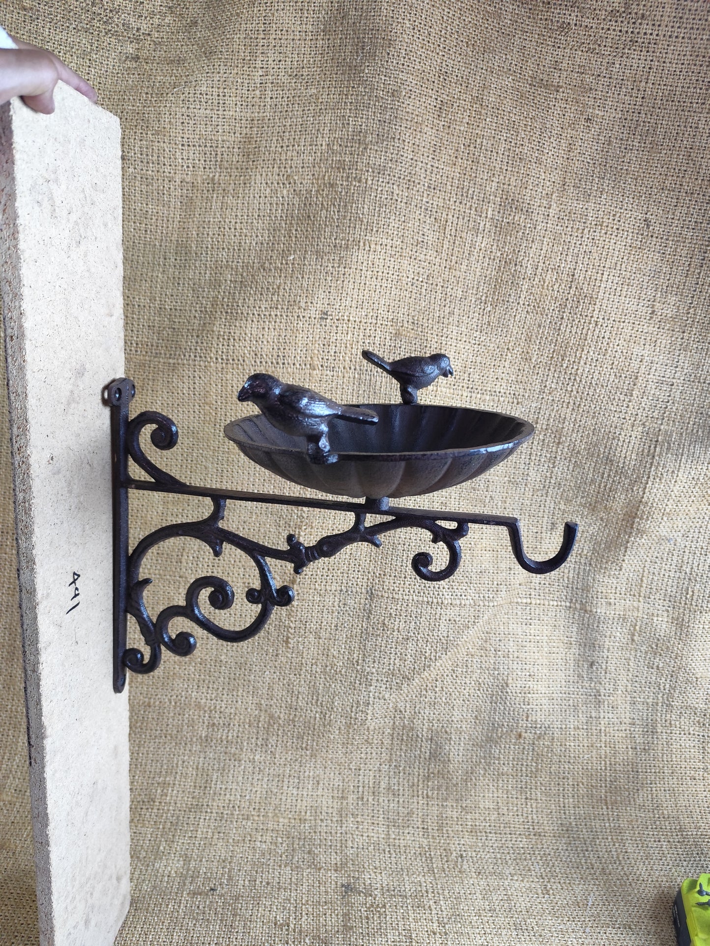 Wall-mount bird bath