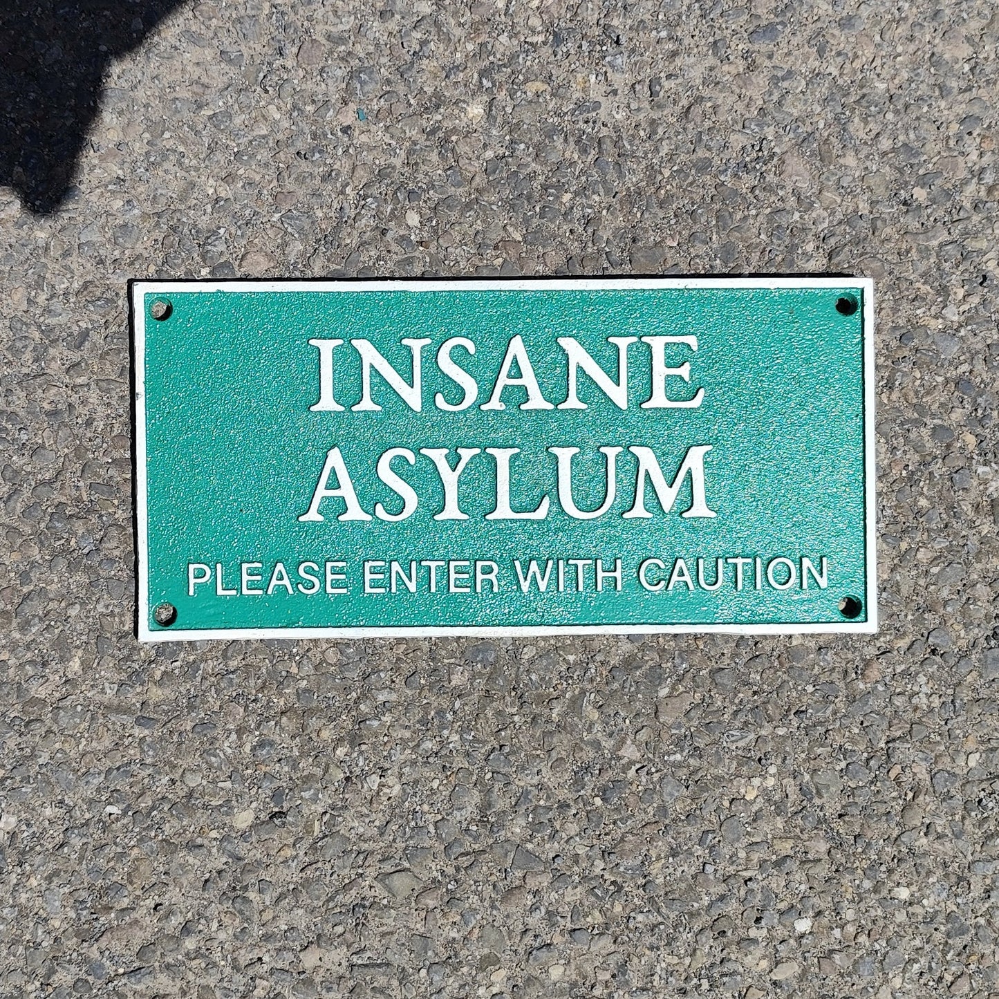 Insane Asylum Sign – Stanley Art Foundry