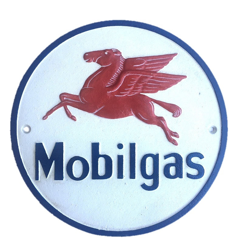 Mobilgas Round Plaque
