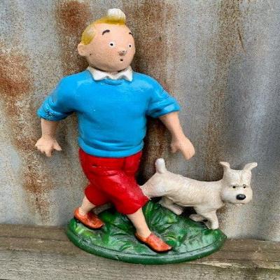 Tin Tin Walking Dog Doorstop