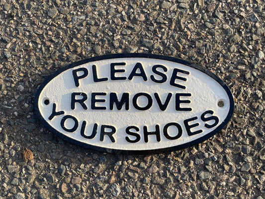 Please remove your shoes