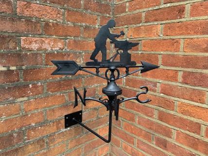 Blacksmith Weather Vane W/ L Wall Mount