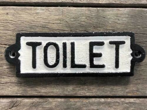 Toilet Sign (White Background with Black Letters)