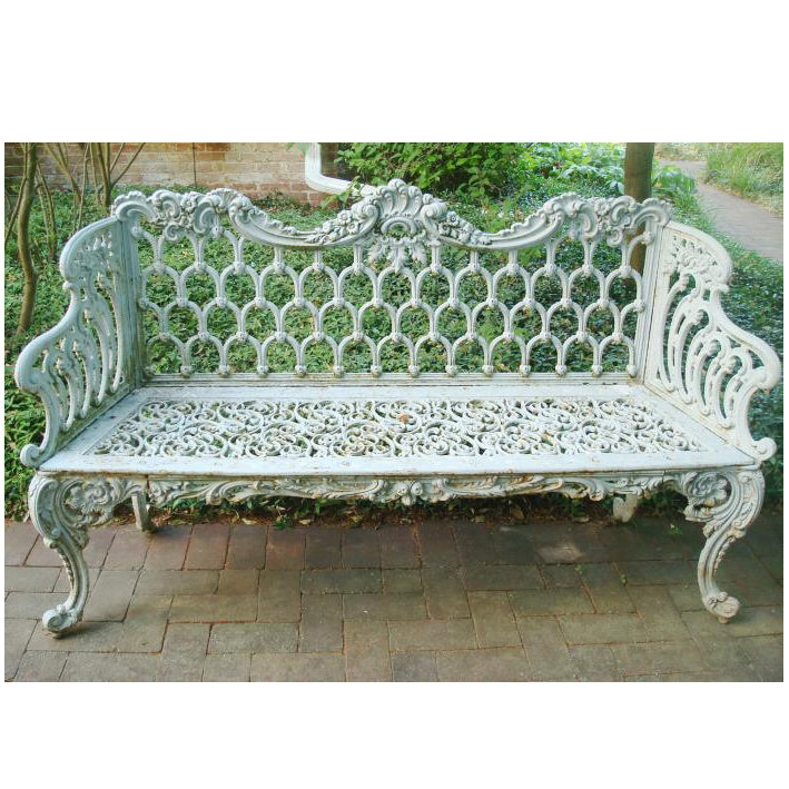 Cast Iron Victorian Style Horseshoe Bench